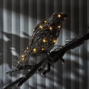 Wednesday Addams Family Lit Raven Black Wire Bird Sculpture Netflix Series NEW